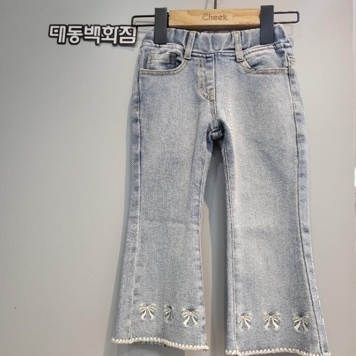 치크 DP01 리본자수 부츠컷 팬츠  CKTJ25880