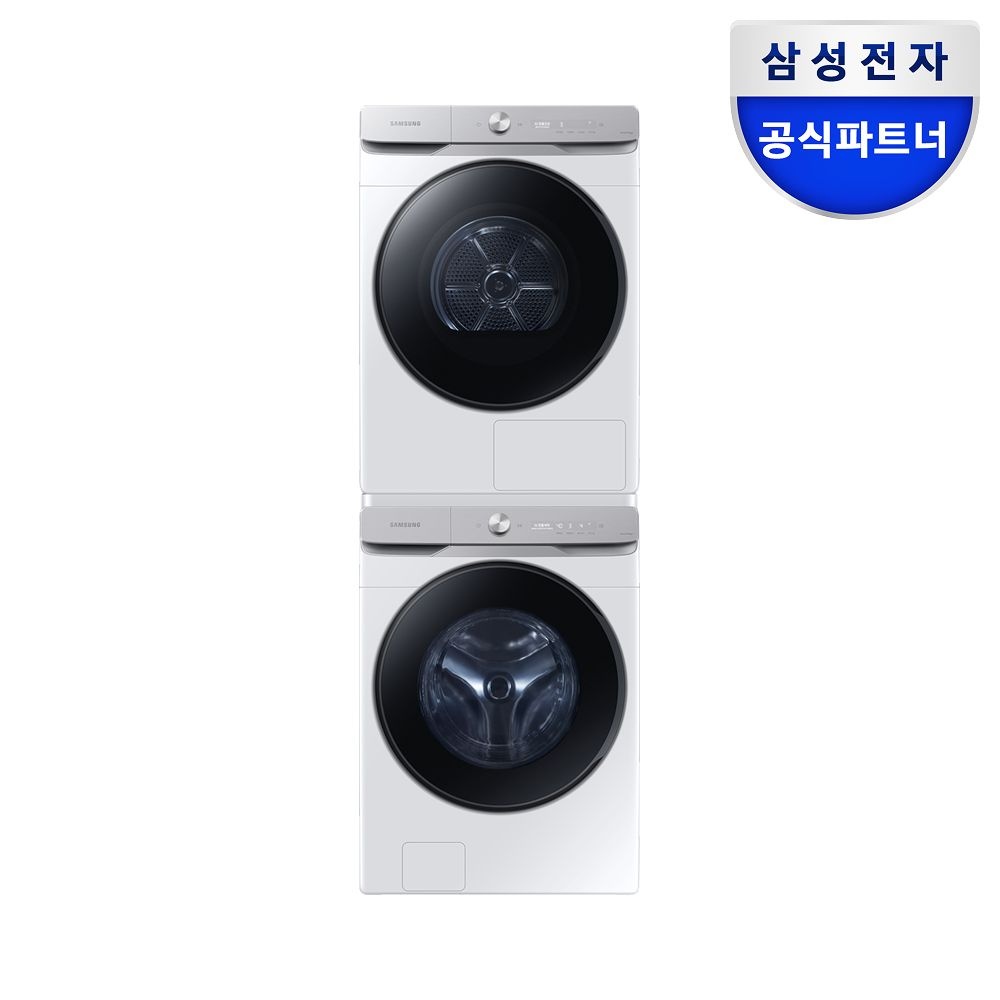 삼성 WF25DG8650BW2T AI 세탁기 건조기 세트 25kg+21kg 화이트
