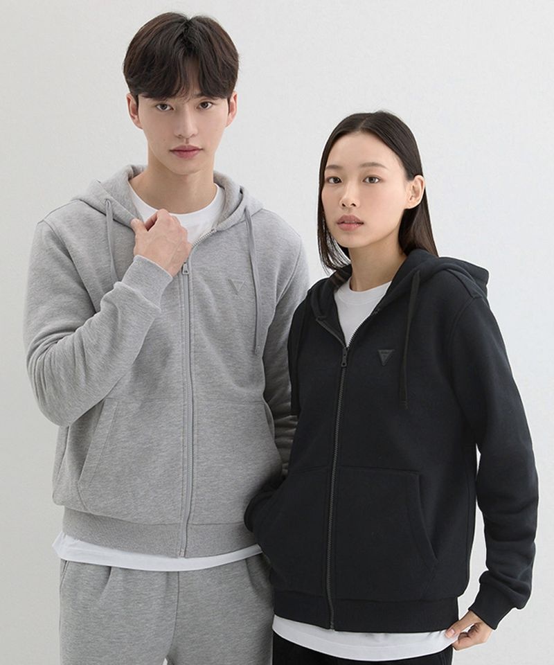 GUESS <매장정품> 게스 GUESS [ON 2color 유니 기모 후드집업 NP4KE401 398465