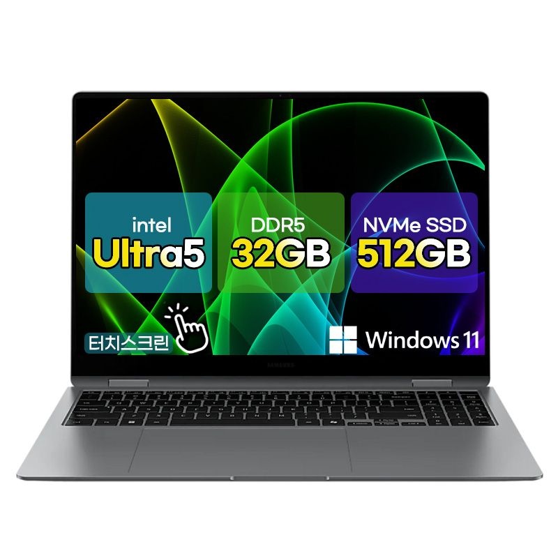 [오늘출발] 삼성전자 갤럭시북5 프로 NT960XHZ-AD52G_WIN11H 터치화면 울트라5 32G/512G 인텔Arc AI 노트북