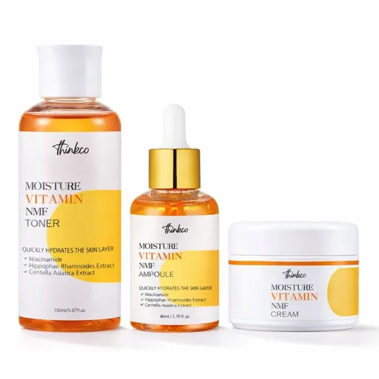 띵코 비타민 NMF 화이트닝 수분케어 토너150ml 앰플80ml 크림50ml 스킨케어 3종세트