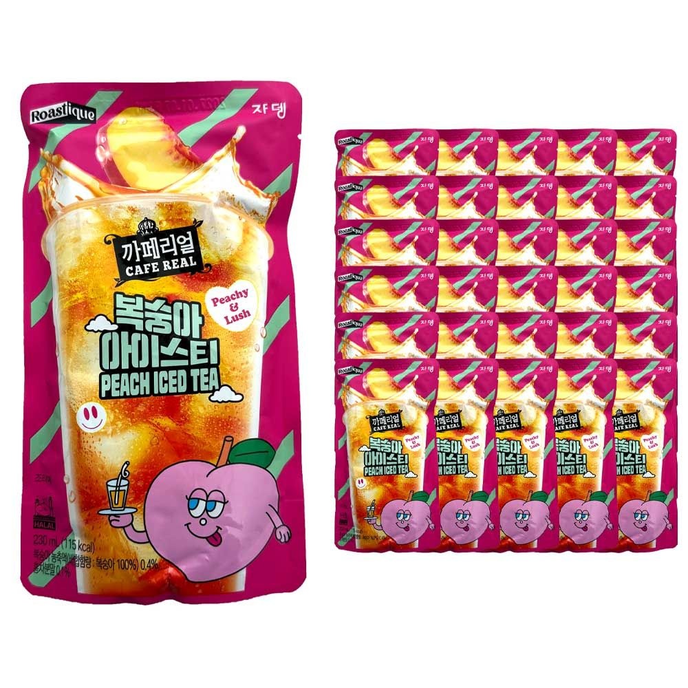 쟈뎅 까페리얼 복숭아 아이스티 230ml x 30개