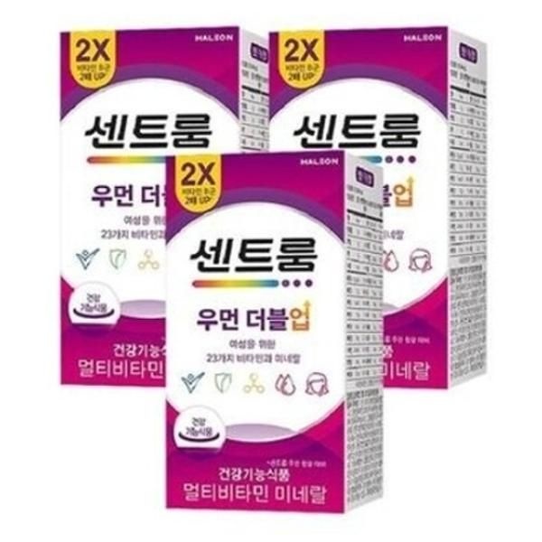 | 센트룸 | 우먼 더블업 60정 x 3개 먹기편한 부드러운 비타민 미네랄 개별포장 영양보충