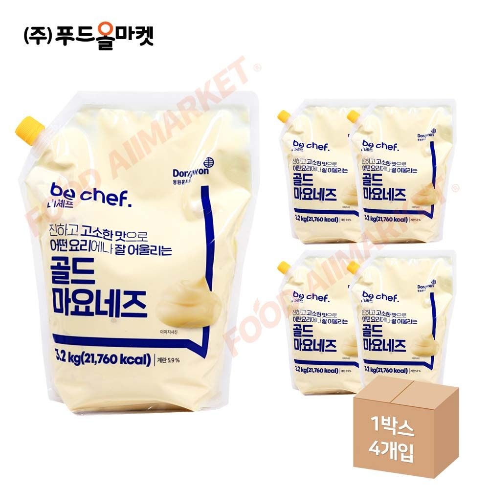 비셰프 골드마요네즈 3.2kg /파우치 한박스 (3.2kg x 4ea)