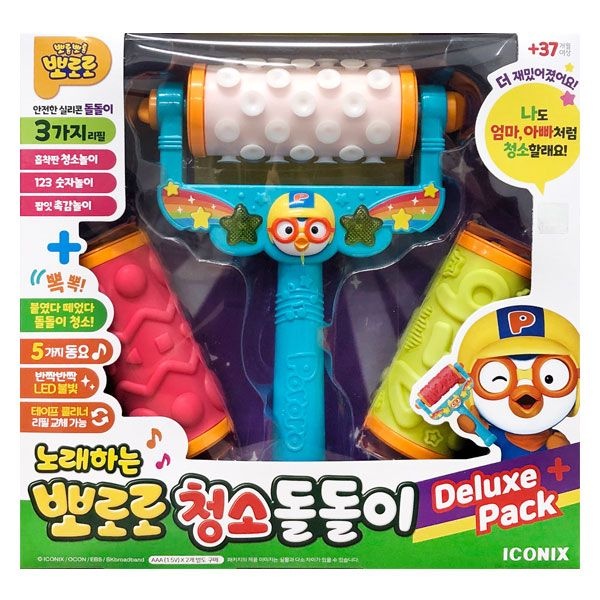 [온누리상품] 아이코닉스-노래하는 뽀로로 청소 돌돌이 디럭스팩