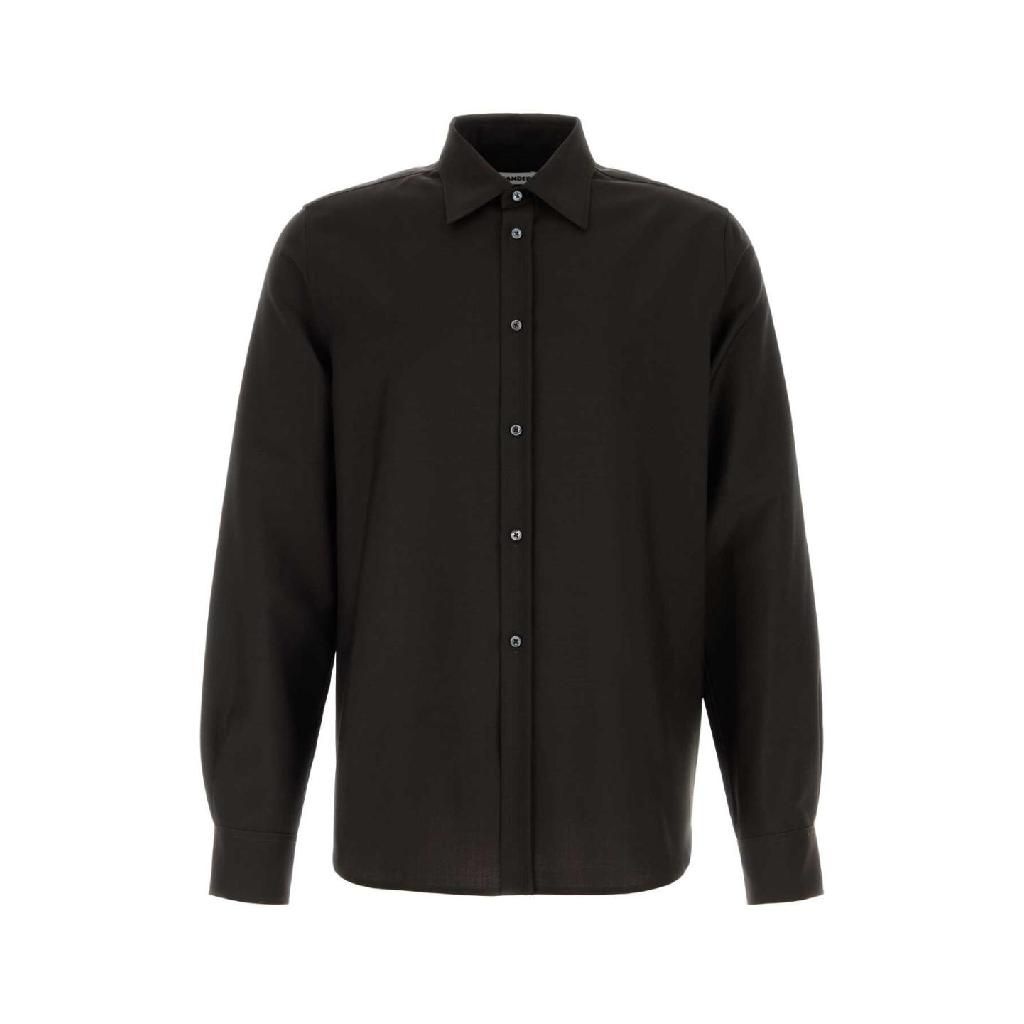 질샌더 [X45]질샌더 J22DL0387J41444 201 Chocolate wool blend shirt 남성 셔츠 남방 긴팔 반팔