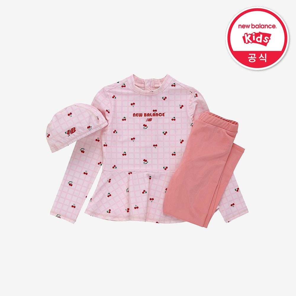뉴발란스 키즈 NBgC Cherry Blossom_아동 플레어 래쉬가드 레깅스 셋업 NK9RG3772G25