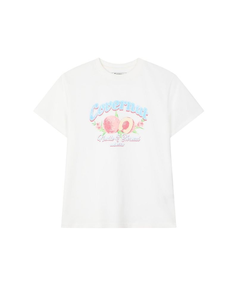 COVERNAT KIDS <매장정품> 커버낫 COVERNAT KIDS 피치 블라썸 티셔츠 화이트 CK2602ST87WH 417610