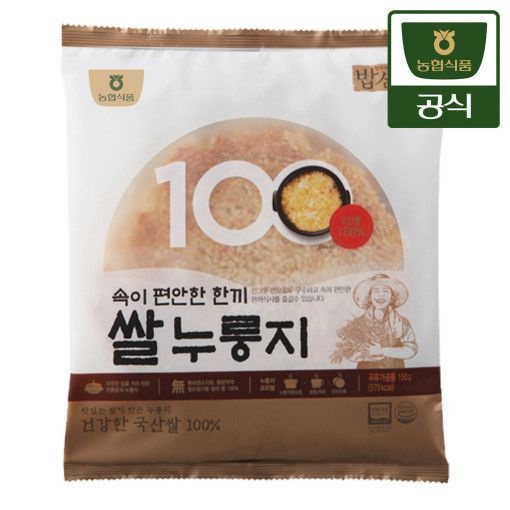 농협 아름찬 밥심 국산 100% 누룽지150g