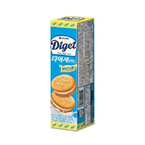 [오늘출발] 오리온 다이제샌드 바닐라&밀크 93g x24