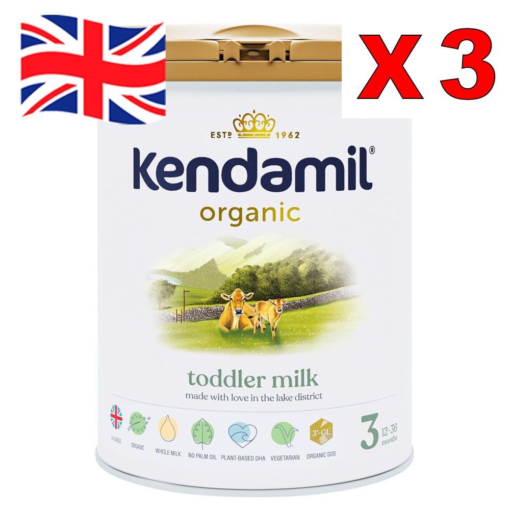 3통 800G 켄다밀 유기농 3단계 토들러 분유 12-36개월 Kendamil Organic Stage 3 Toddler Milk