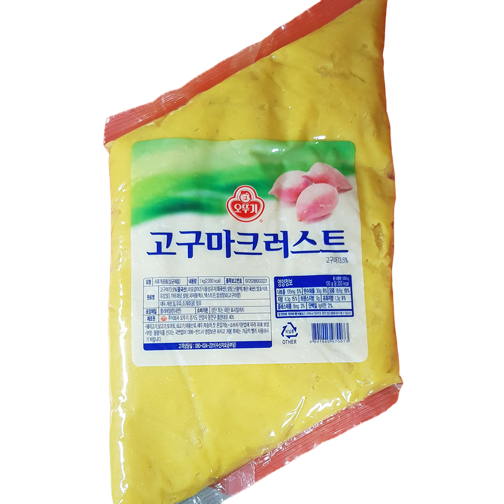 오뚜기 고구마 크러스트 냉장 1K 10개 냉동 에어프라이어