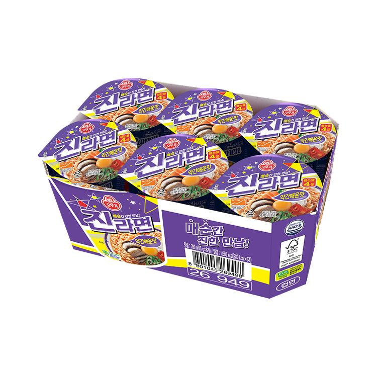 오뚜기 진라면 컵라면 소컵 약간매운맛 65g x 30컵