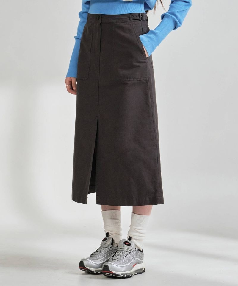 커버낫 COVERNAT WOMAN 우먼 코튼 퍼티그 스커트 Charcoal CO2401SR71CH 1035953