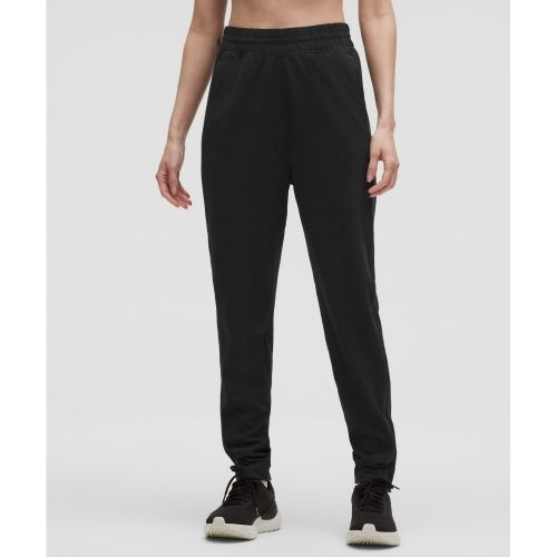 룰루레몬 LULULEMON Everlux 하이라이즈 집 레그 트랙 팬츠 아시아 핏 BLK