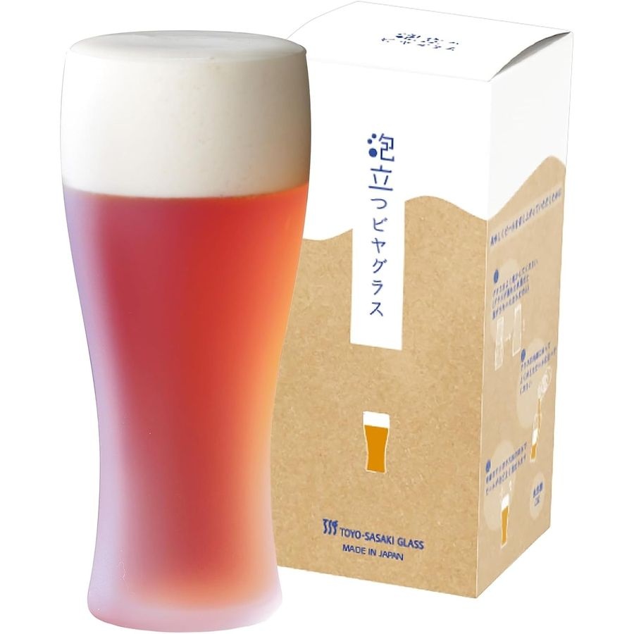 [해외] (2개) 일본 토요사사키 맥주잔 360ml 컵 거품 비어글라스 B-21147-600