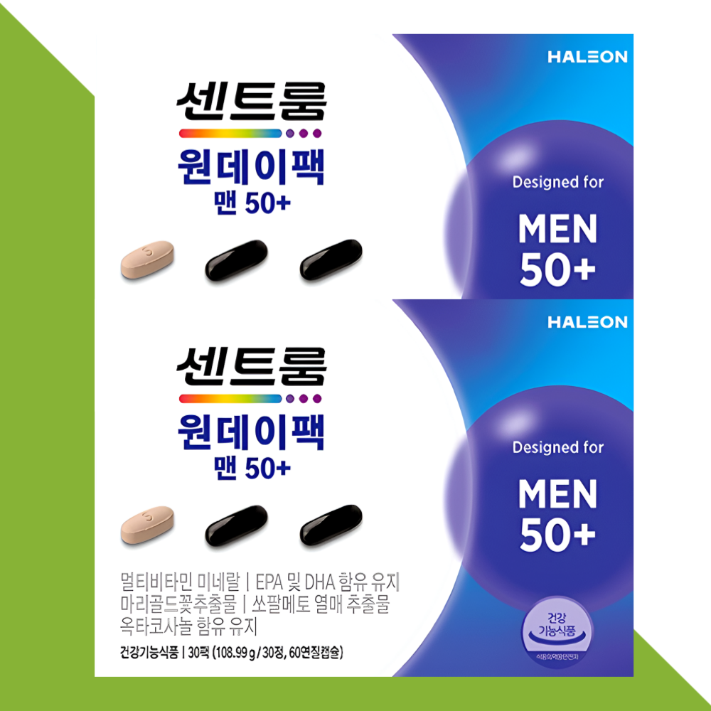센트룸 원데이팩 맨50+ 실버 올인원 비타민 영양제 30정X2개