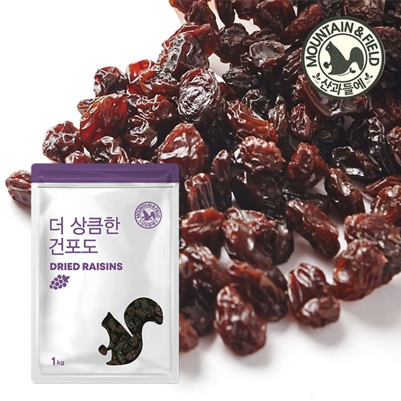 산과들에 말랑쫄깃 건포도1kg x3봉 (총 3kg 건과일)