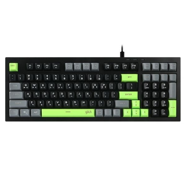 [오늘출발] 지클릭커 OFFICEPRO OPK50 사일런스 M RGB 무소음 방수 98 Poker Green