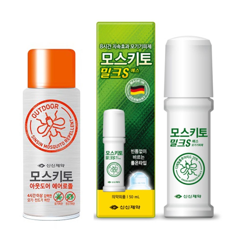 신신제약 모스키토밀크S 모스키토에어로졸/모기기피제/모기퇴치