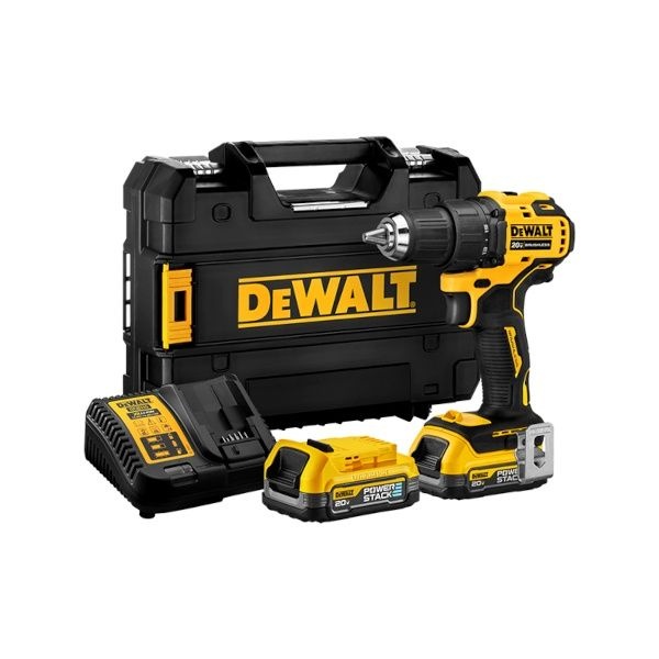 Dewalt 디월트 20V MAX 파워스택 1.7Ah XR 브러쉬리스 컴팩트 드릴 드라이버 세트 TSTAK DCD708E2T 4103826