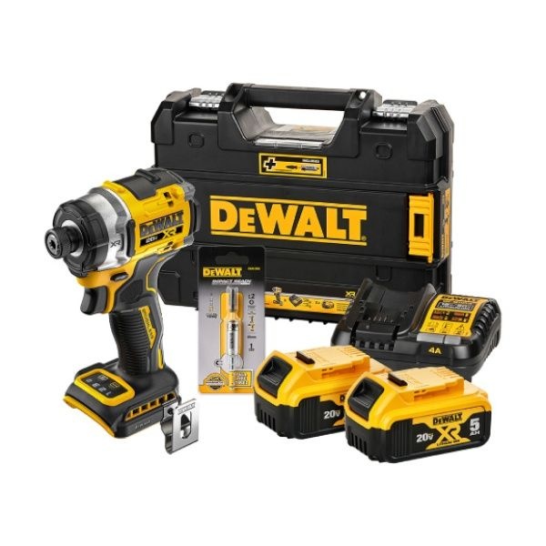 UnKnown Dewalt 디월트 20V MAX XR BL 플래그쉽 임팩트 드라이버 5A 배터리 2개 세트 DCF860P2A 4103822