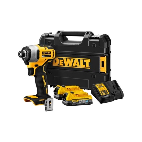 Dewalt 디월트 20V MAX POWERSTACK™ 1.7Ah XR 브러쉬리스 컴팩트 임팩트 드라이버 DCF809E2T 세트 TSTAK 4103818