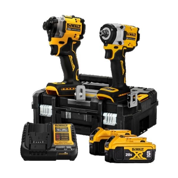 Dewalt 디월트 20V MAX 5.0Ah DCK2210P2T 콤보세트 DCF850+DCF922+DCB1104+DCB184 2EA Tstak 4103811