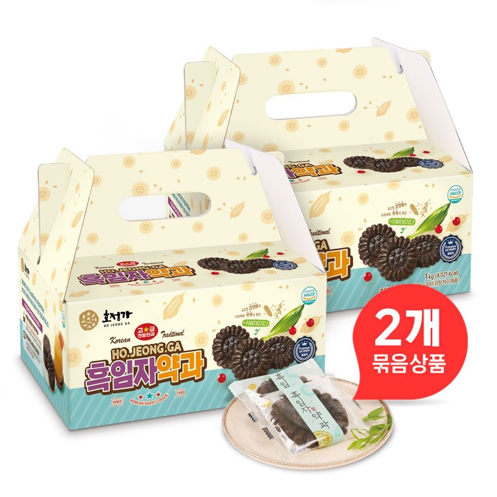 [롯데온]호정가 흑임자약과 1+1, 1kg (17,180원/무료)