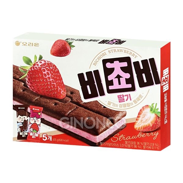 오리온 비쵸비 딸기 125g (5P) 한정판 스트로베리 초코 신상