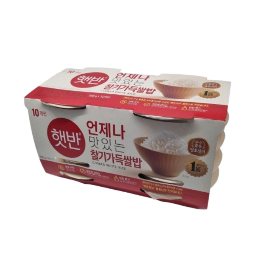 CJ 햇반 찰기가득 쌀밥 200g 즉석밥 10개입