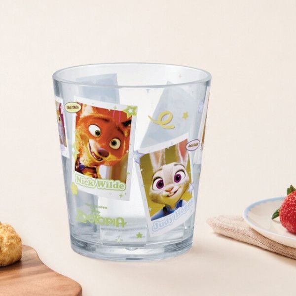 디즈니 주토피아 파이널 아크릴 컵 280ml v2 / 투명 캐릭터 물잔 주스 컵 주방 용품 홈테이블 식기