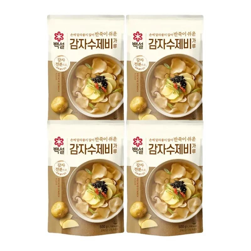 CJ제일제당 [CJ]백설 감자수제비가루 500g x4개