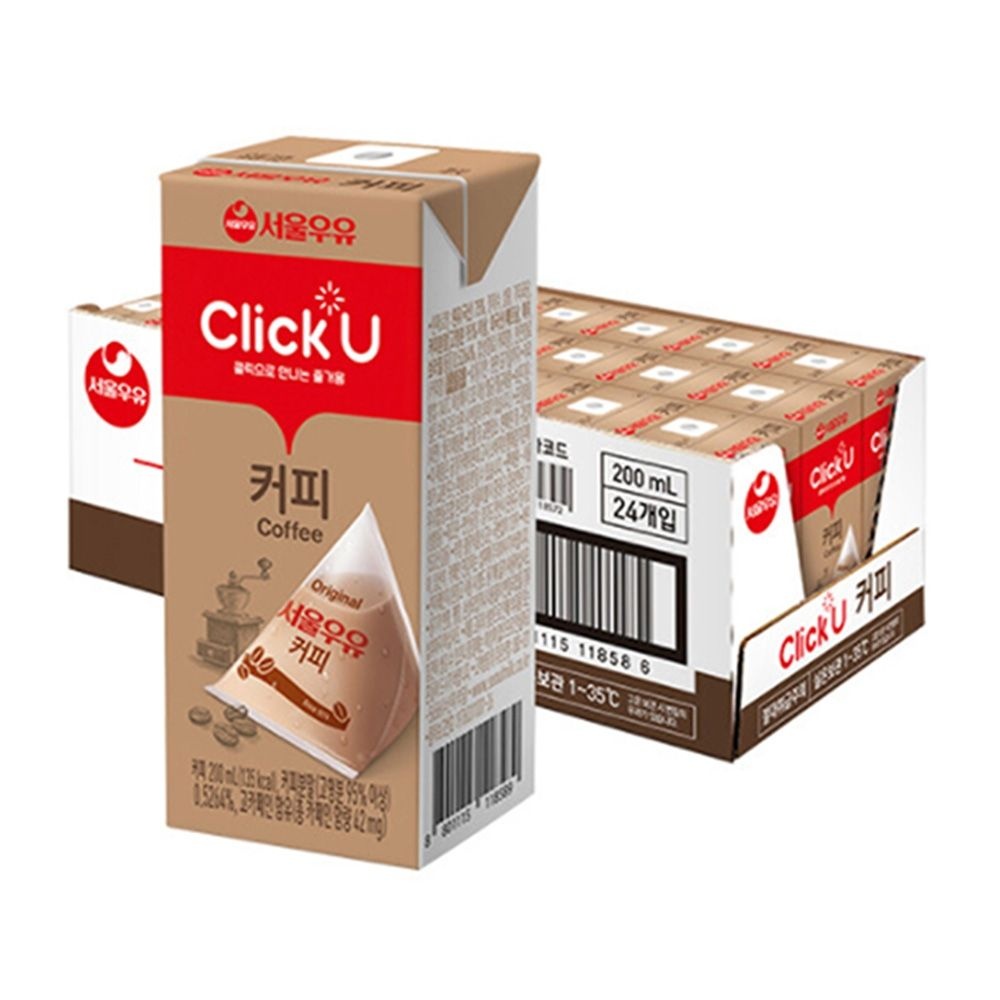 서울우유 클릭유 커피 우유 200ml 24개입