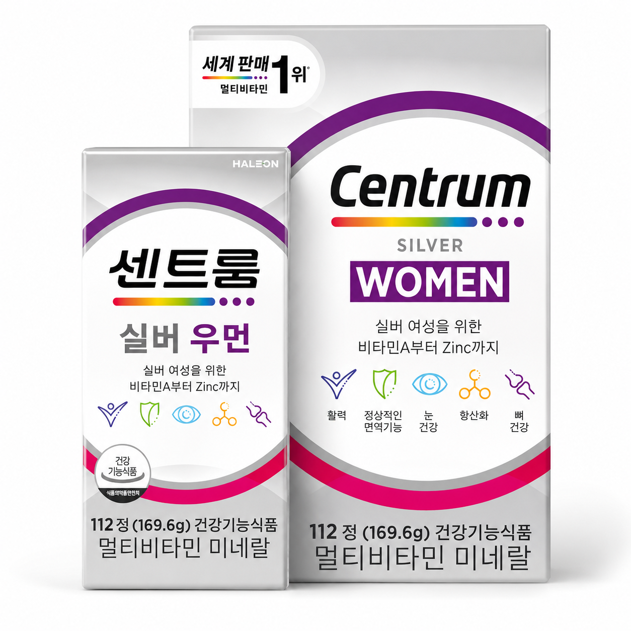 센트룸 실버 포 우먼 종합 멀티 비타민 112정 대용량 영양제 더블업 포맨 포우먼 키즈