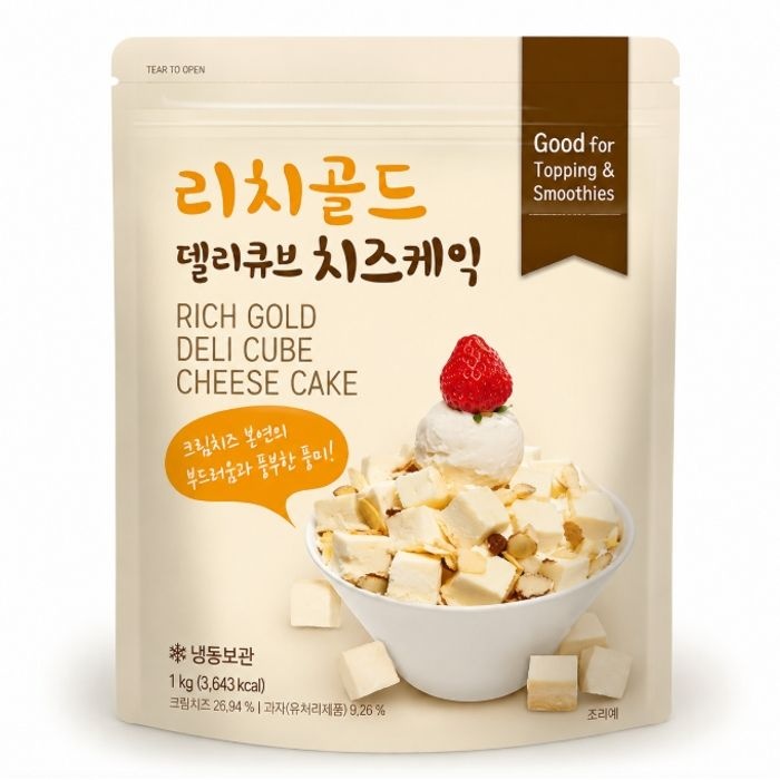[미래유통(OEM)]리치골드 델리큐브 치즈케잌 1kg
