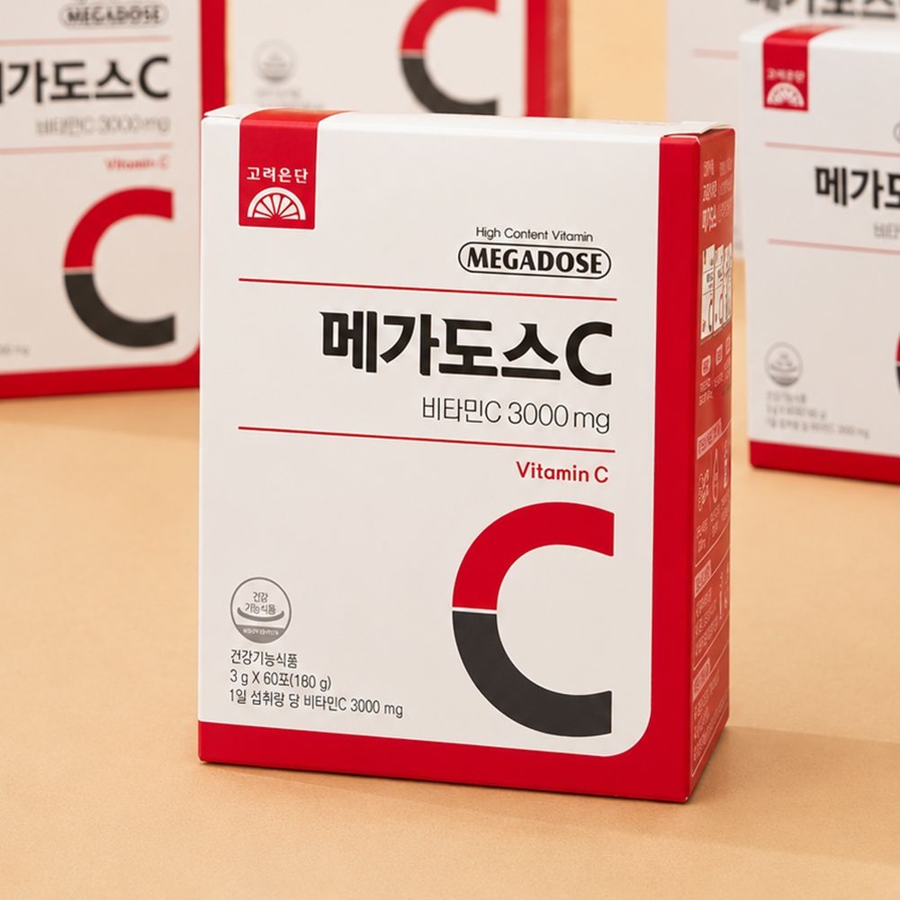 고려은단 메가도스 비타민C 3000mg 180g 2개