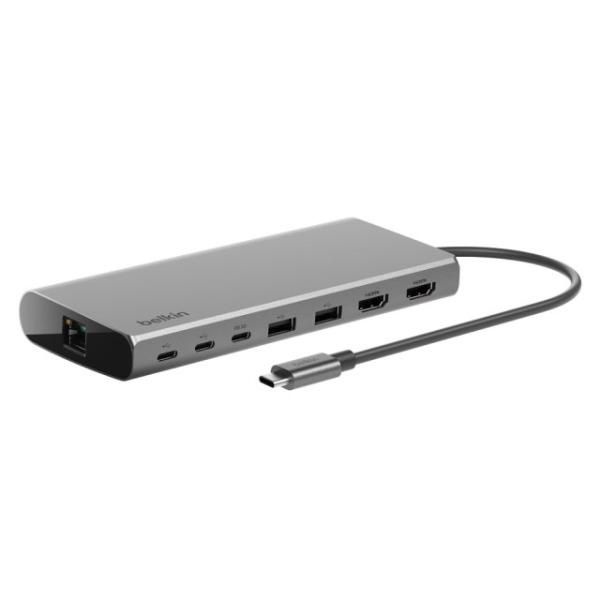 UnKnown Belkin 벨킨 INC015bt 8in1 듀얼 디스플레이 Silicon Motion 4K USB허브8포트멀티허브 무전원C타입 4064232