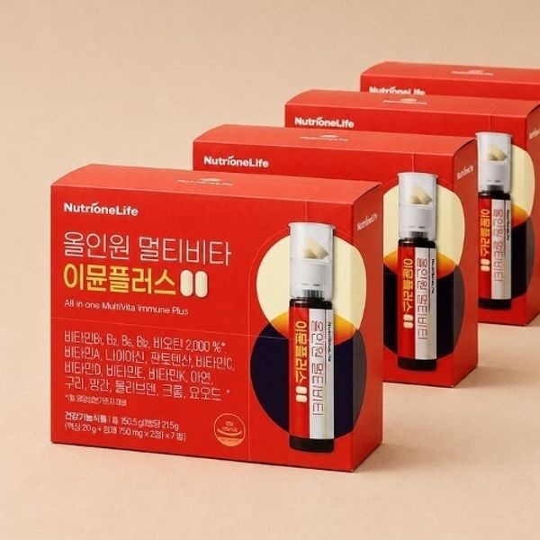 뉴트리원 올인원 멀티비타 이뮨플러스 21.5g 7개입 4박스