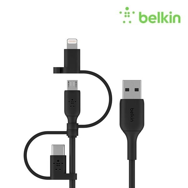 Belkin USB-A 2.0 to 3in1 고속 충전케이블 부스트업 유니버셜 CAC001bt1MBK 블랙1m 4059547
