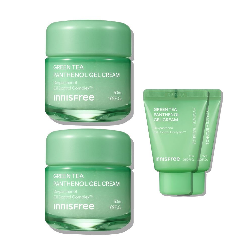 이니스프리 그린티 판테놀 젤 크림 50ml 2개 + 기프트(그린티 판테놀 젤 크림15ml 2개)