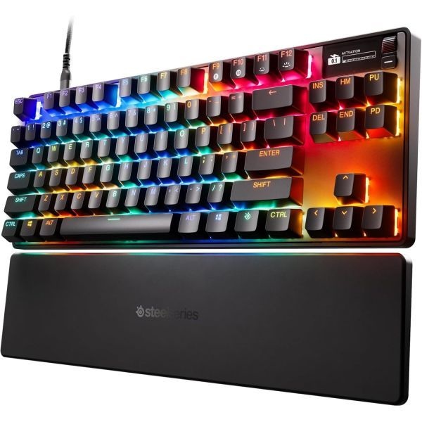 [해외] SteelSeries Apex Pro TKL Gen 3 OmniPoint HyperMagnetic Switches — 조절가능 Actuation Rapid Trigger Game-Ready Presets Protection Mode Tap/SOCD O