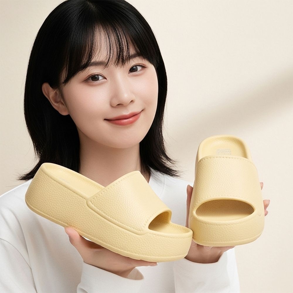EVA 사무실 여성 키높이 통굽 소프트 슬리퍼 7cm