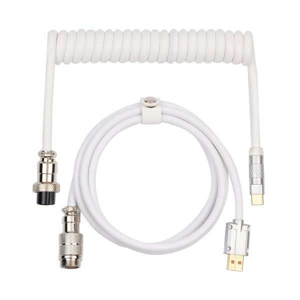 EPOMAKER [해외] 에포메이커 퍼프 에비에이터 코일형 USB 케이블 Type C 분리형 기계식 게이밍 키보드 윈도우 맥 게이머용 RT100 TH68 PR