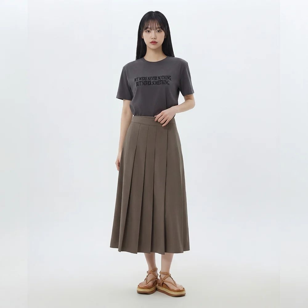 언발 플리츠 롱 스커트 AS2WS464