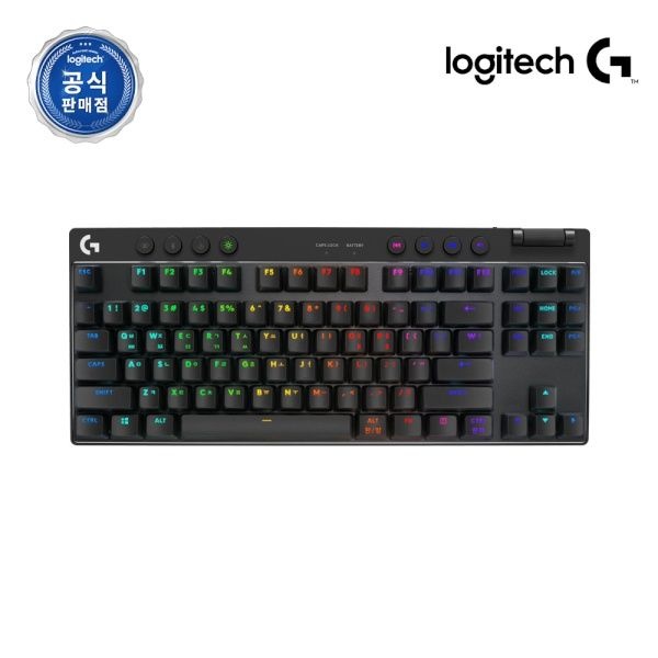 로지텍 무선 게이밍 키보드 로지텍G PRO X TKL LIGHTSPEED 로지텍코리아 Linear 블랙 4050529
