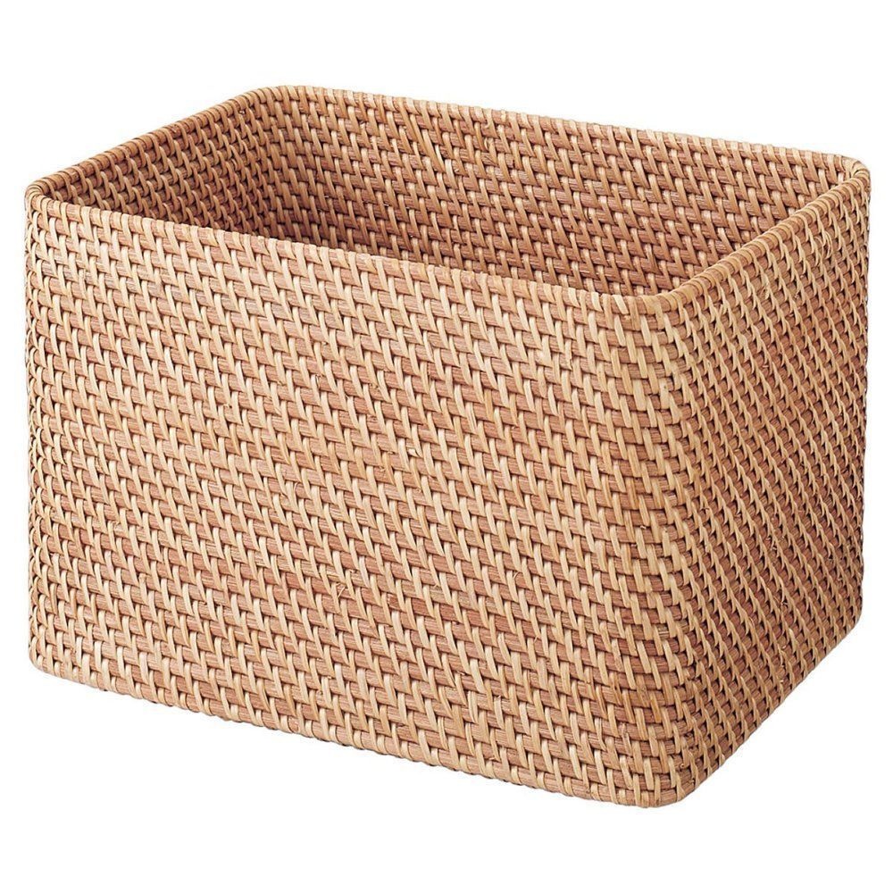무인양품 라탄 바구니 직사각 수납함 바스켓 정리함 대형 36x26x24cm