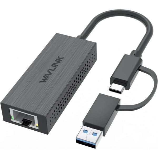 [해외] WAVLINK 2.5G USB LAN 어댑터 C 이더넷 노트북 Windows 7 8 10 XP Vista Mac OS 10.6 이상과 호환 297685