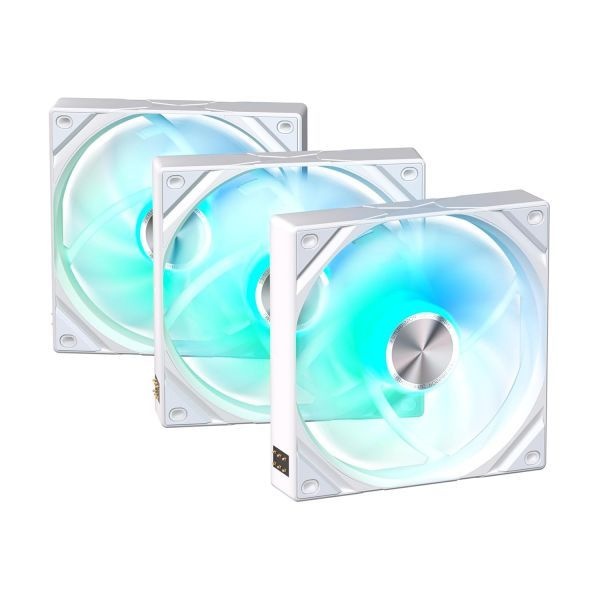 [해외] TRYX 트릭스 120mm 케이스 팬 역방향 블레이드 ARGB PC 컴퓨터용 저소음 3in1 쿨러 업그레이드된 포고핀 연결 마그네틱