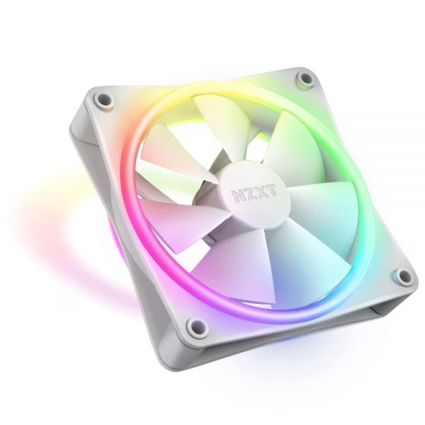 [해외] NZXT F120 RGB 듀오 120mm 양면 팬 20개의 개별 주소 지정 가능 LED 균형 잡힌 공기 흐름 정압 유체 동압 베어링 PWM 제어